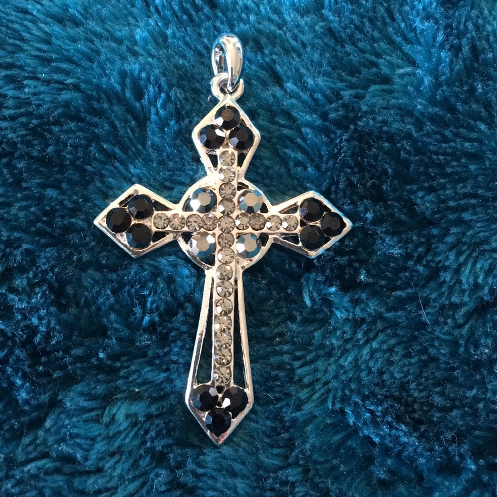 Crystal cross pendant, Swarovski crystals